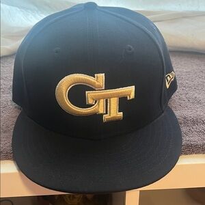 New Era Georgia Tech Fitted Hat Size 7-3/8